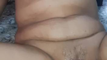 Unique reward for this attractive newbie after handling massive length