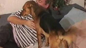 Sweet cute bitch adores nasty bestiality sex with her dog