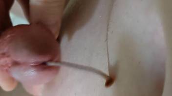 Horny dude feels amazing with this living worm in his dick