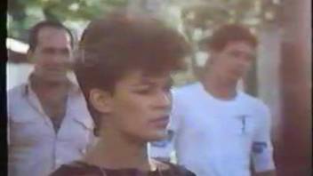 Attractive slim vixen bangs a stud horse in 1980s animal sex scene