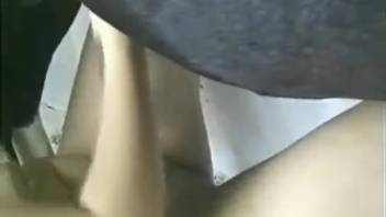 Self-pleasuring Hispanic woman gives oral and has sex with a dark pony